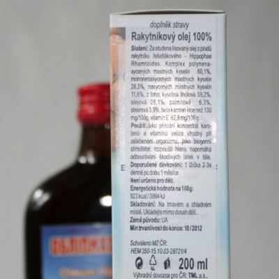 Rakytníkový olej 200ml / za studena lisovaný 100% Rakytníkový olej 200ml / za studena lisovaný 100%